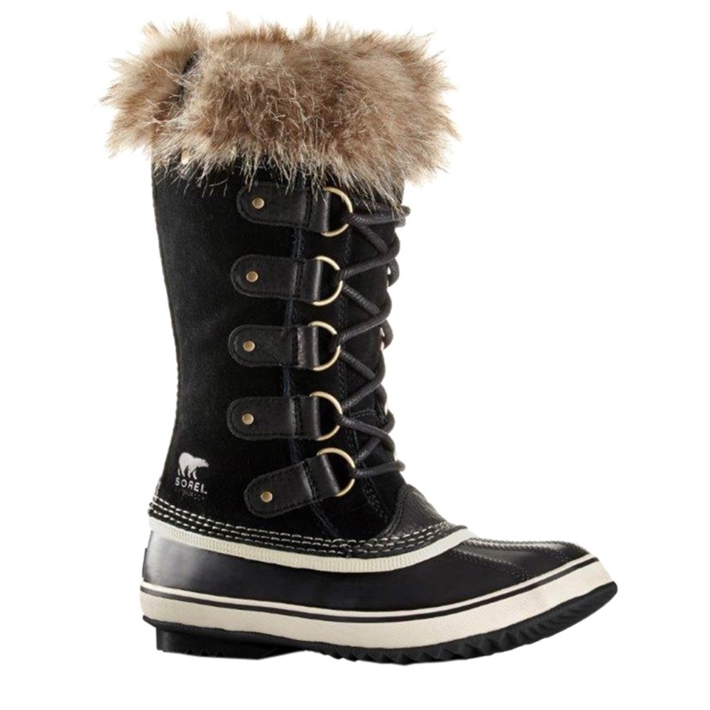 Sorel Black Winter Boots with Fur Trim